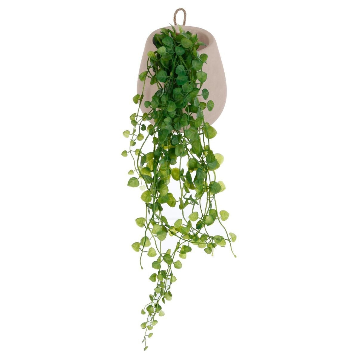 PLANTE SUSPENDU ARTIFICIEL POT CIMENT H 62CM