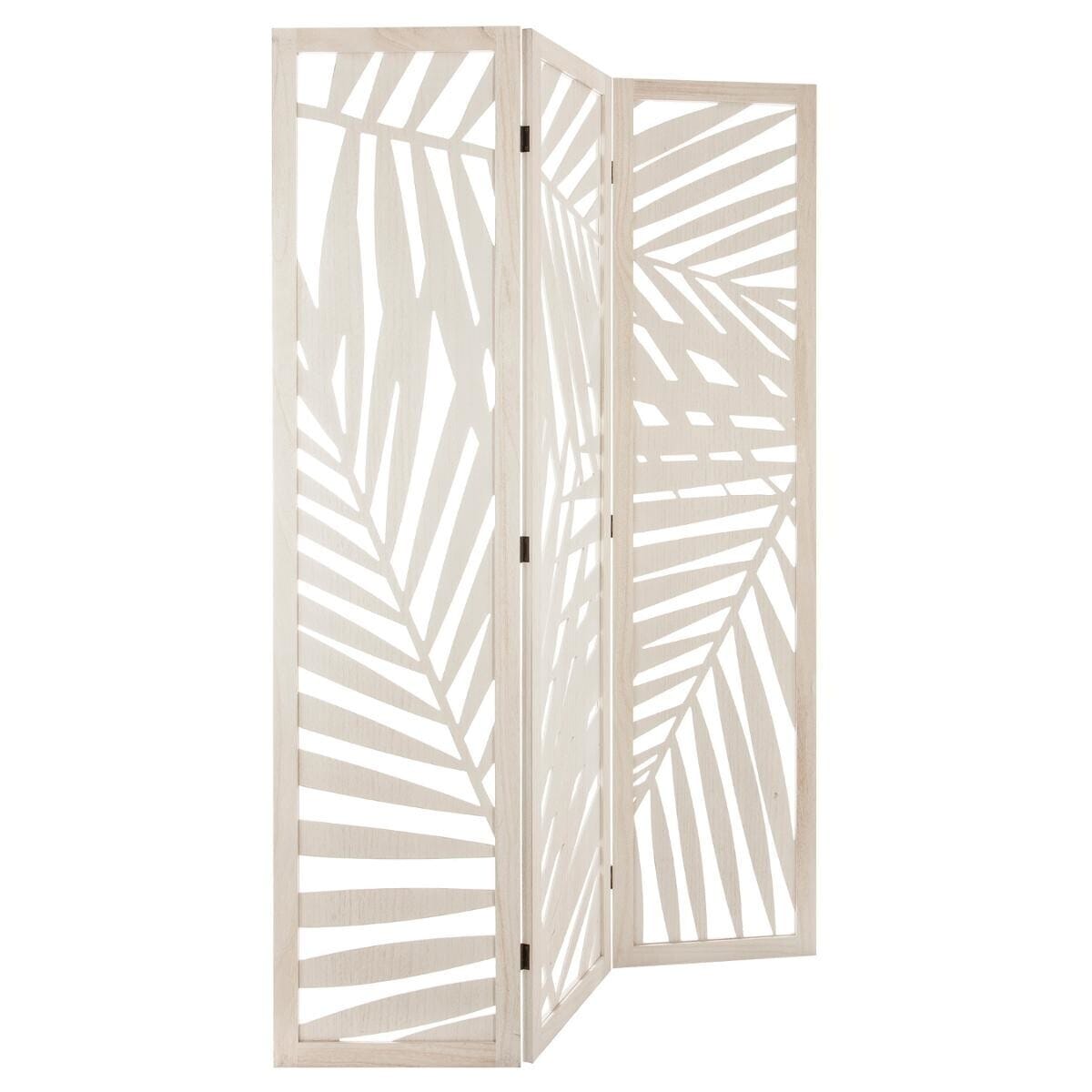 PARAVENT FEUILLE DE BOIS H 170CM