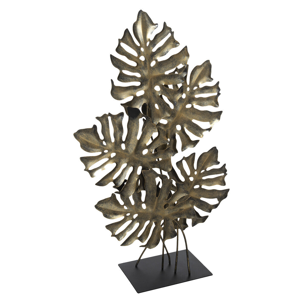 DECO FEUILLES MONSTERA CUIVRE H 59CM