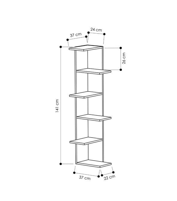 SASO CORNER BOOKCASE