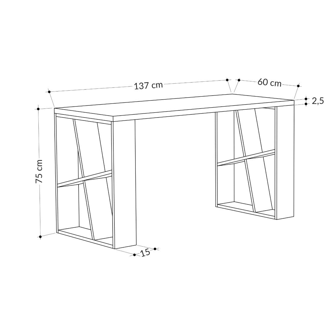 HONEY WORKING TABLE WHITE HITIT