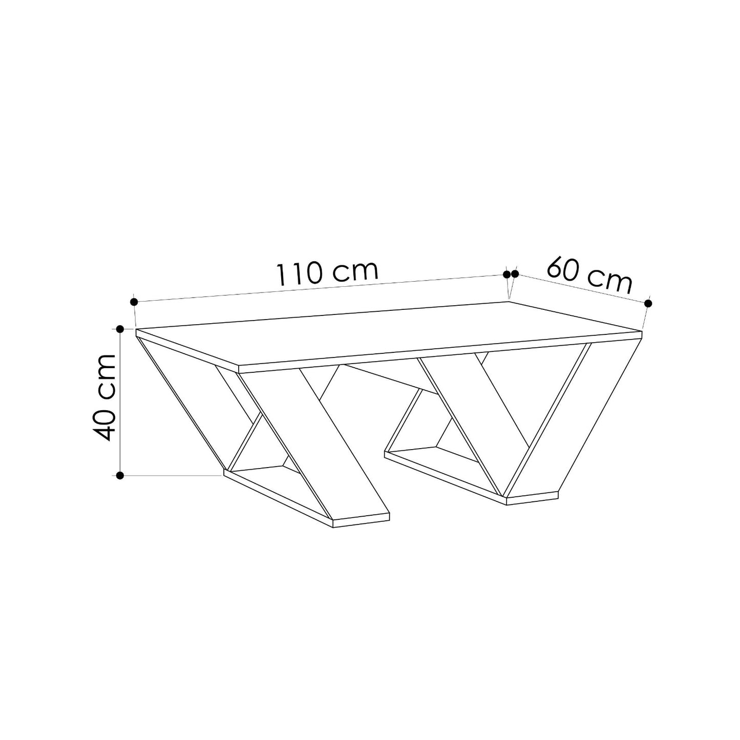 PIPRA COFFEE TABLE SAPPHIRE OAK