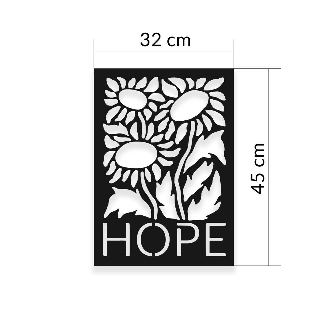METAL DECORATIVE HOPE BLACK