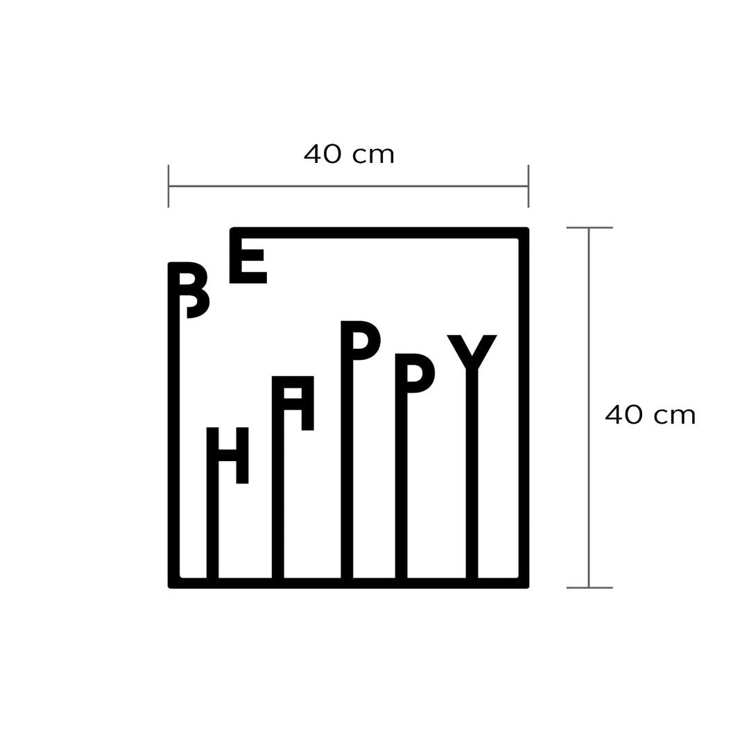 METAL WALL ART NO.16 HAPPY