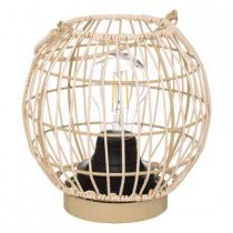 LAMPE BOULE ROTIN