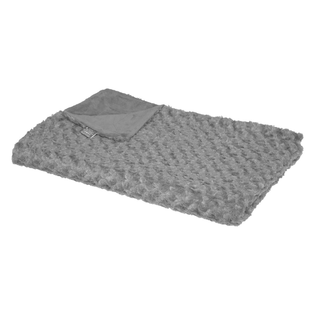 PLAID BOUCLETTE FAUSSE FOURRURE 120X160CM