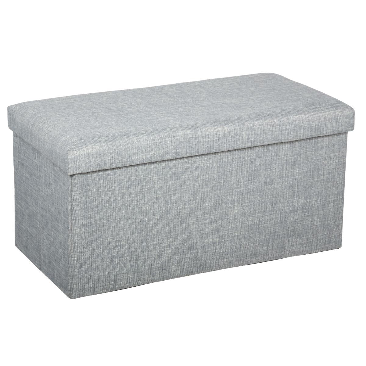 POUF PLIANT DOUBLE TOMAZ GRIS 76X38CM