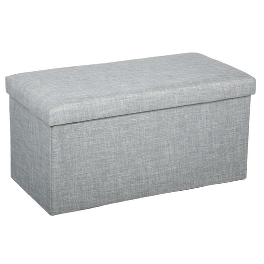 POUF PLIANT DOUBLE TOMAZ GRIS 76X38CM