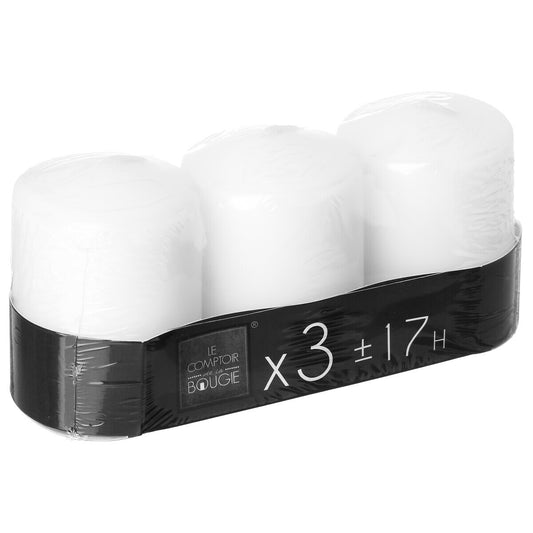 LOT DE 3 BOUGIE BLANCHE