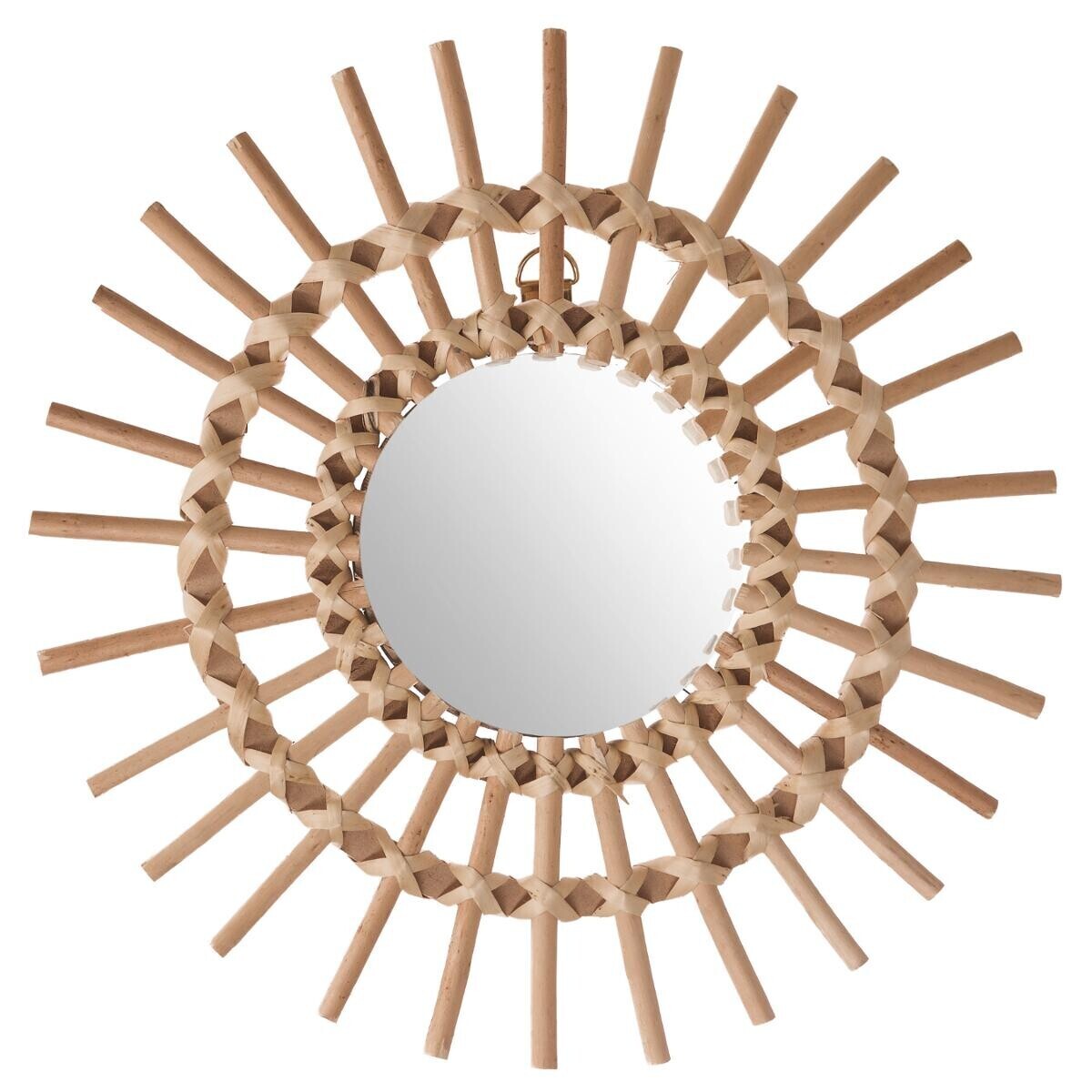 MIROIR JANE SOLEIL ROTIN 30CM