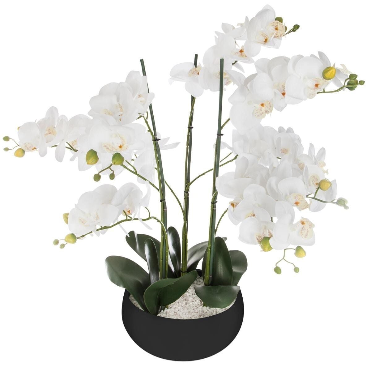 ORCHIDEES ARTIFICIELLLE POT MARBRE H 65CM