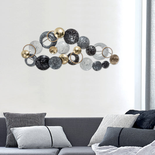 DECO MURALE LALI METAL BLEU 93X43CM