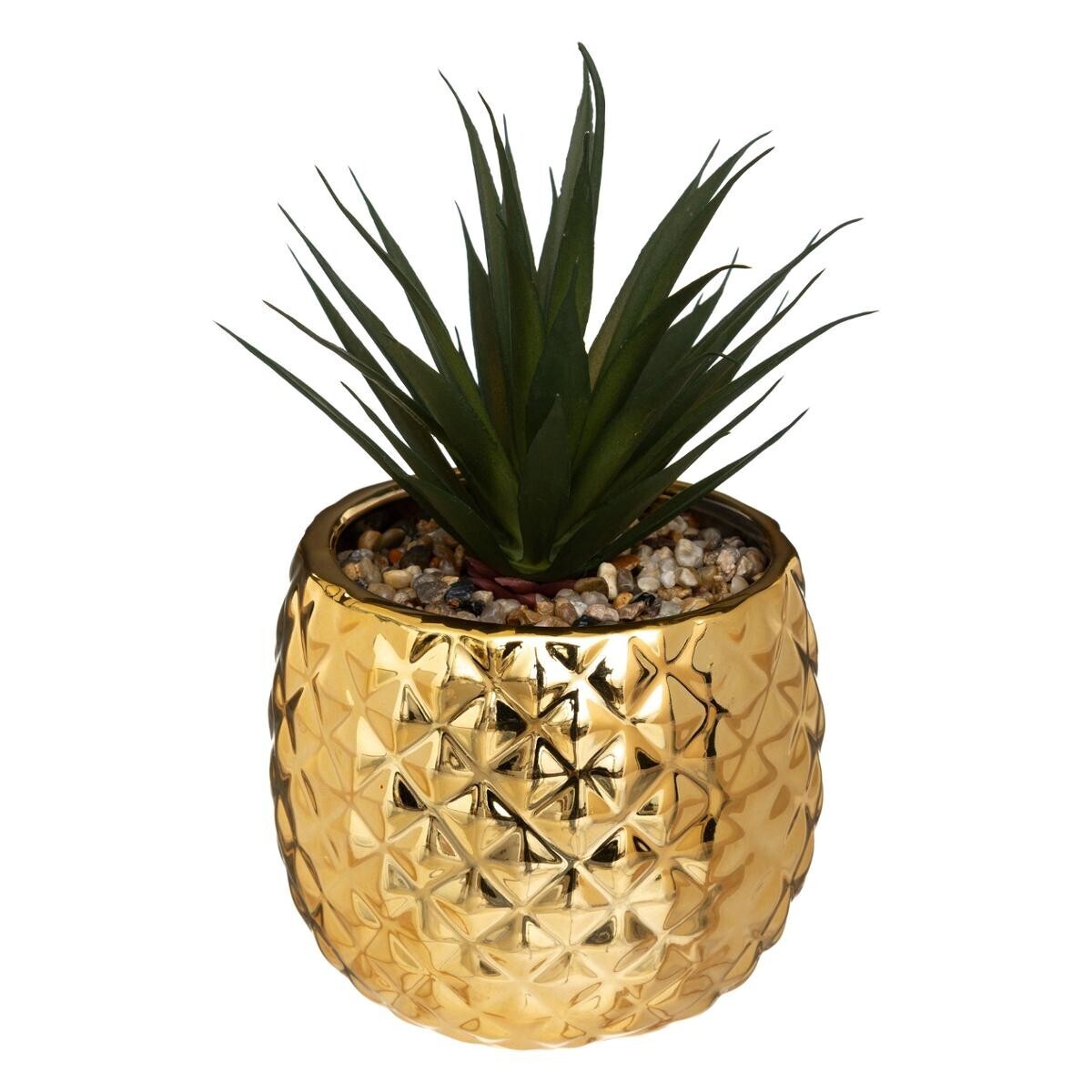 PLANTE ARTIFICIELLE ANANAS H 21 CM