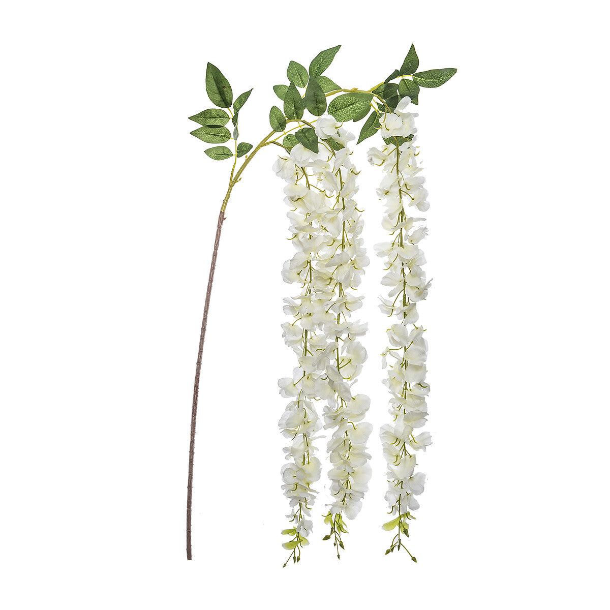 TIGE DE GLYCINE ARTIFCIELLE BLANC H 130CM