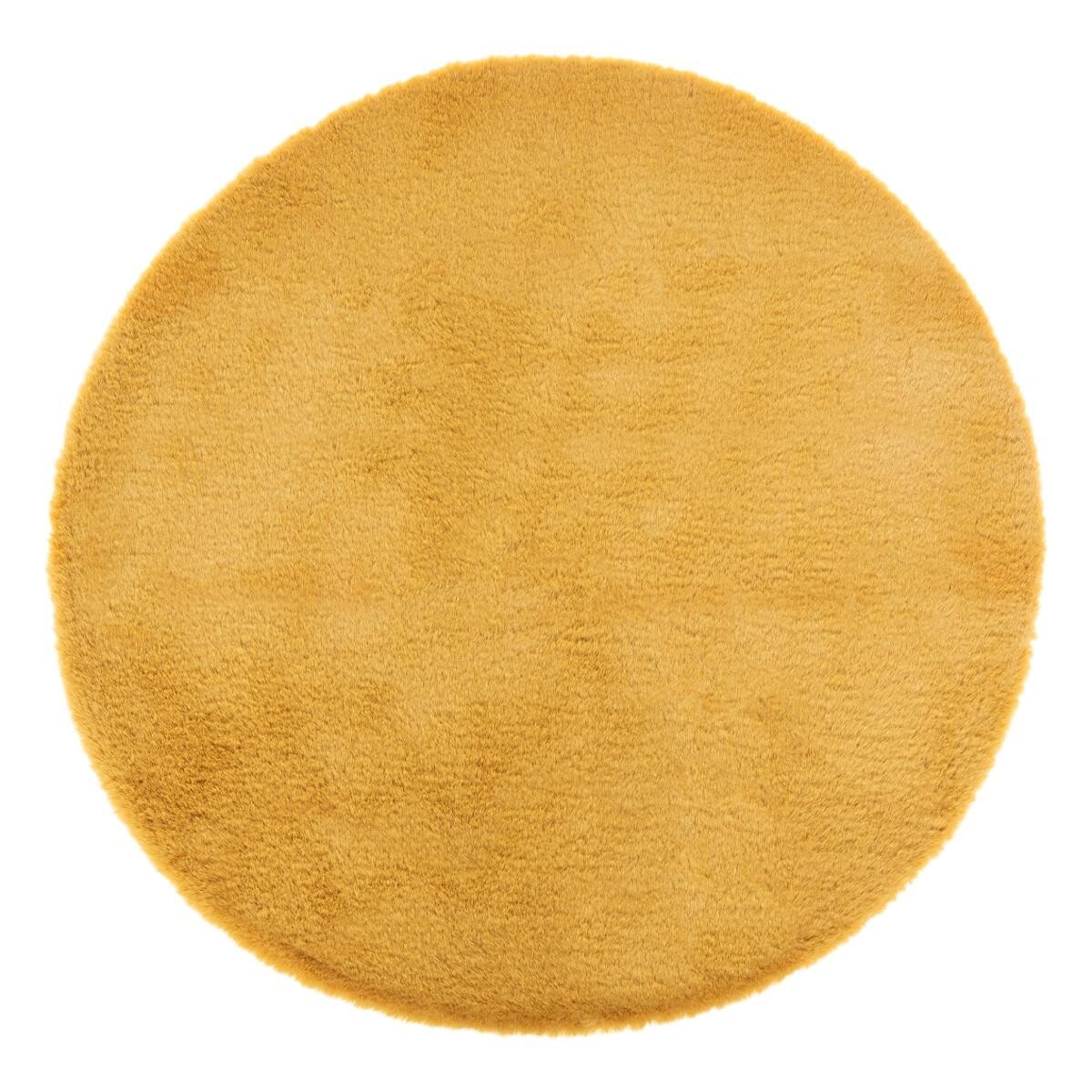 TAPIS EFFET FOURRURE JAUNE D 80 CM