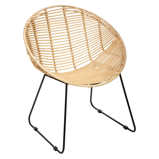 FAUTEUIL LAORA METAL ROTIN