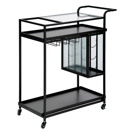 DESSERTE NOAM METAL NOIR L 93 CM