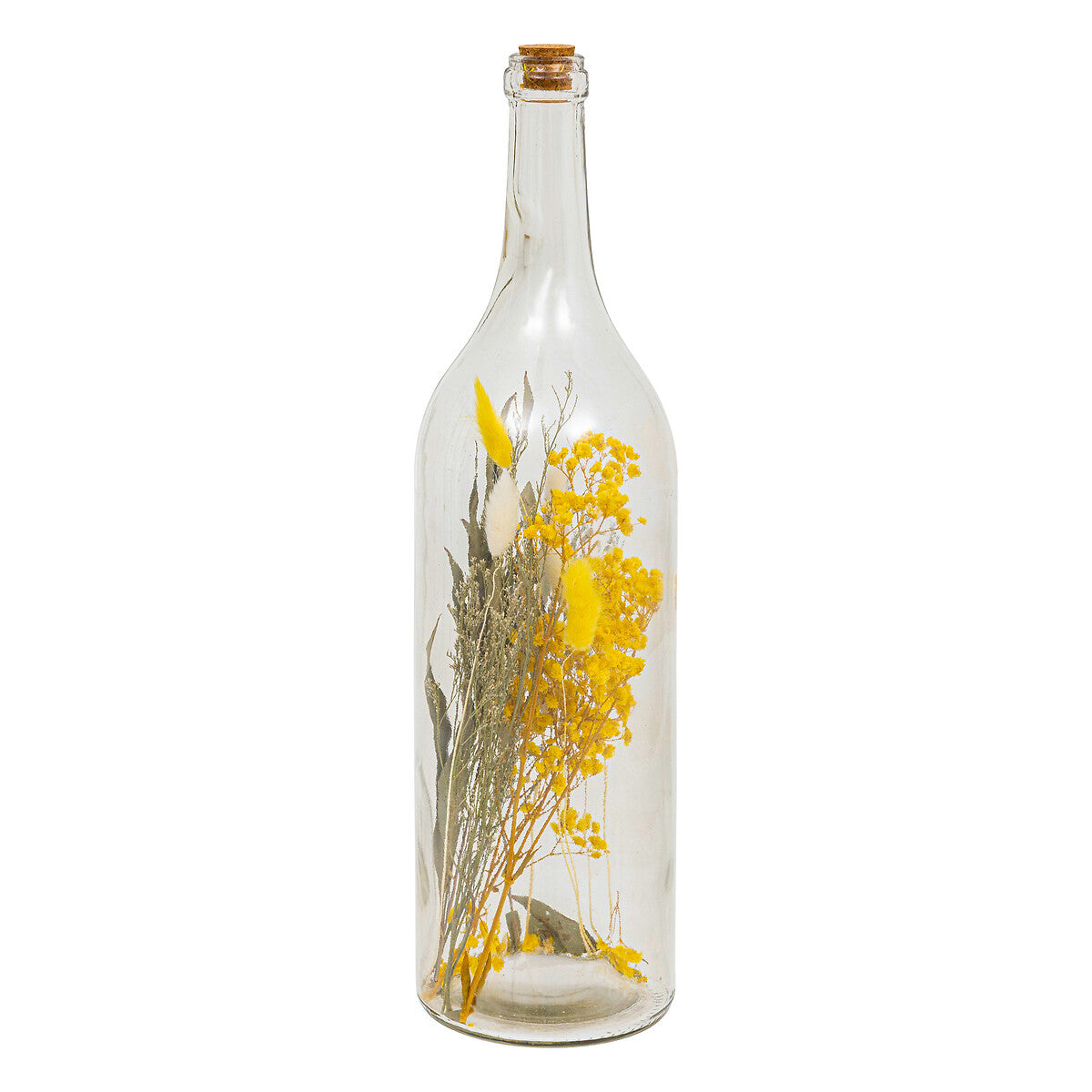 FLEUR SECHEES EN BOUTEILLE H 46 CM