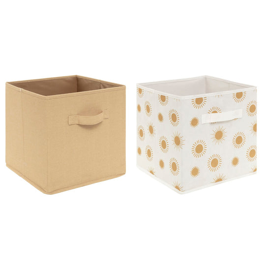 2 BAC RANGEMENTS ENFANT SOLEIL 29X29 CM