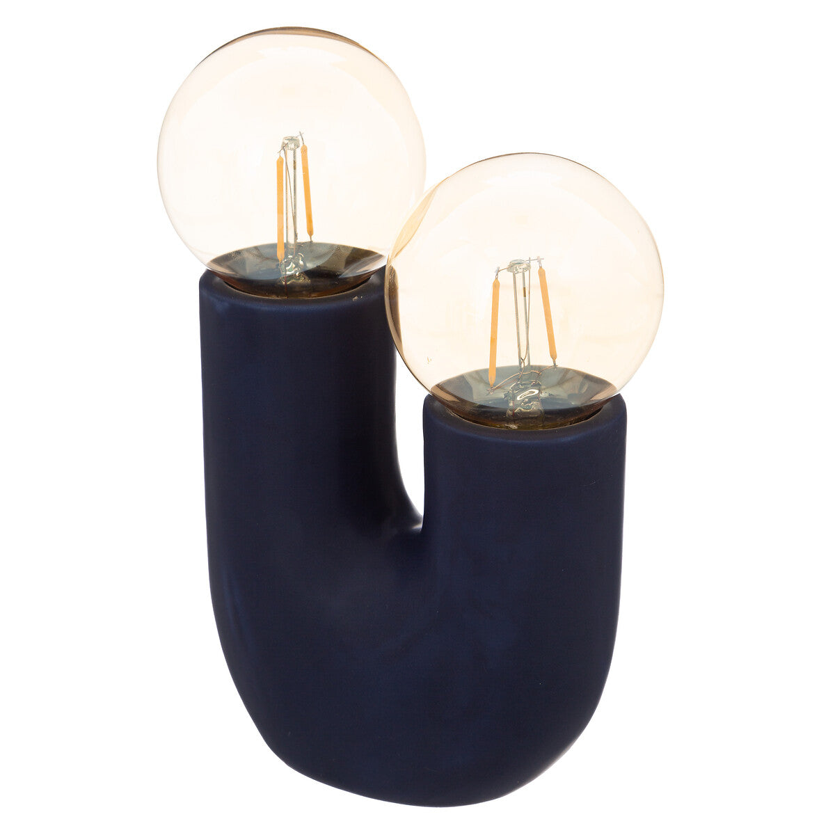 LAMPE OLME METAL BLEU H 22.5 CM