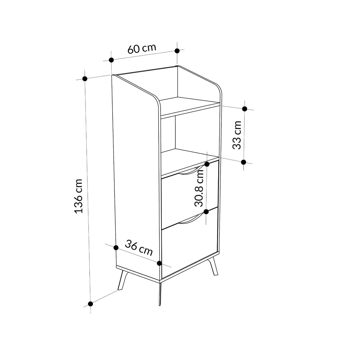 GORKI CABINET WHITE SAPPHIRE OAK