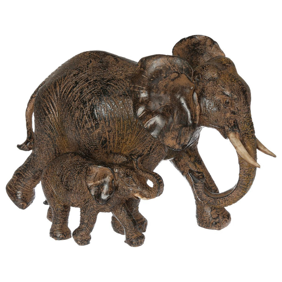 ELEPHANT X 2 EN RESINE H 15CM