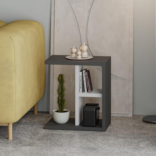 KOMOTI SIDE TABLE ANTHRACITE WHITE