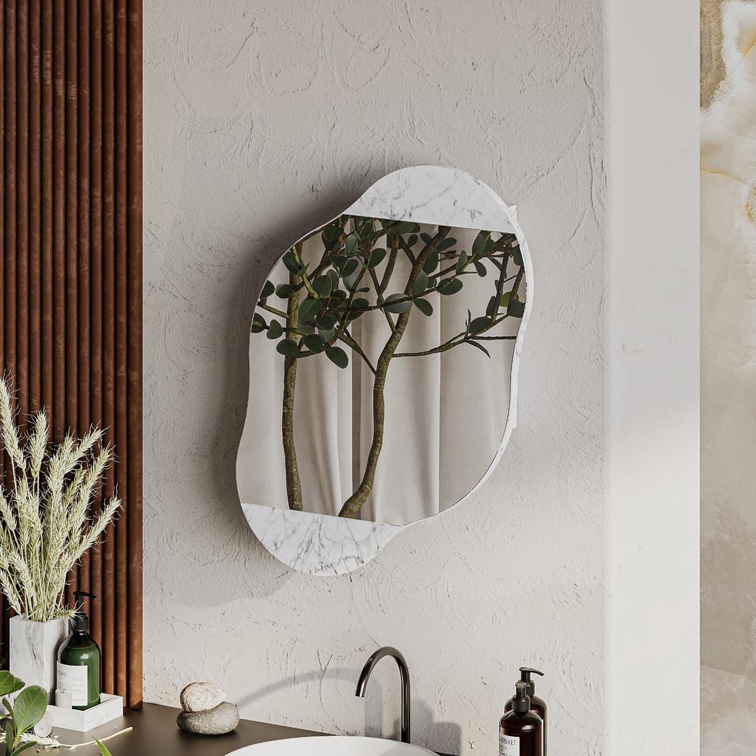 MULTIPURPOSE CABINET WITH MIRROE CARRARA