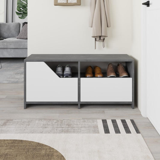 NEXUS SHOE CABINET RETRO GREY WHITE
