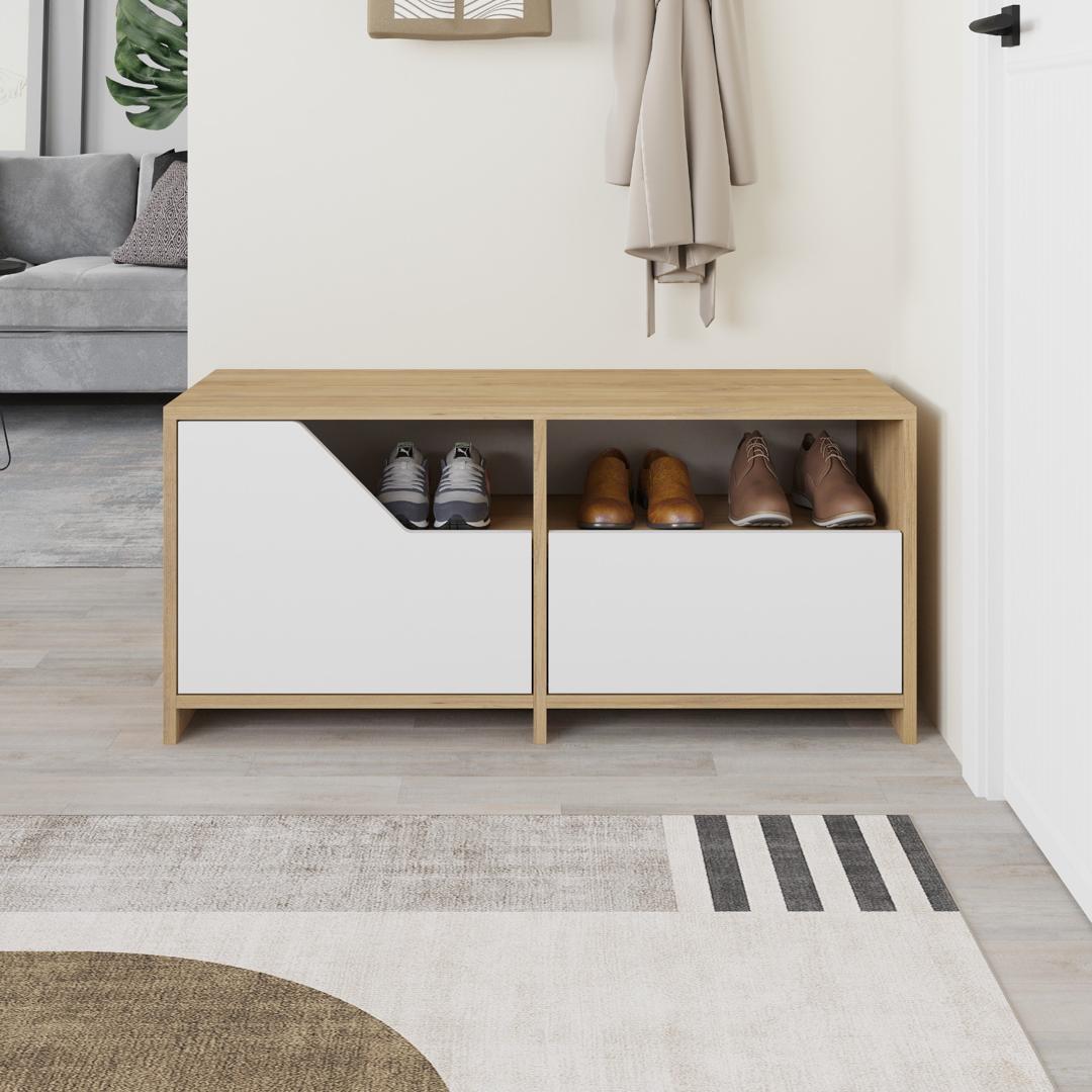 NEXUS SHOE CABINET RETRO GREY WHITE