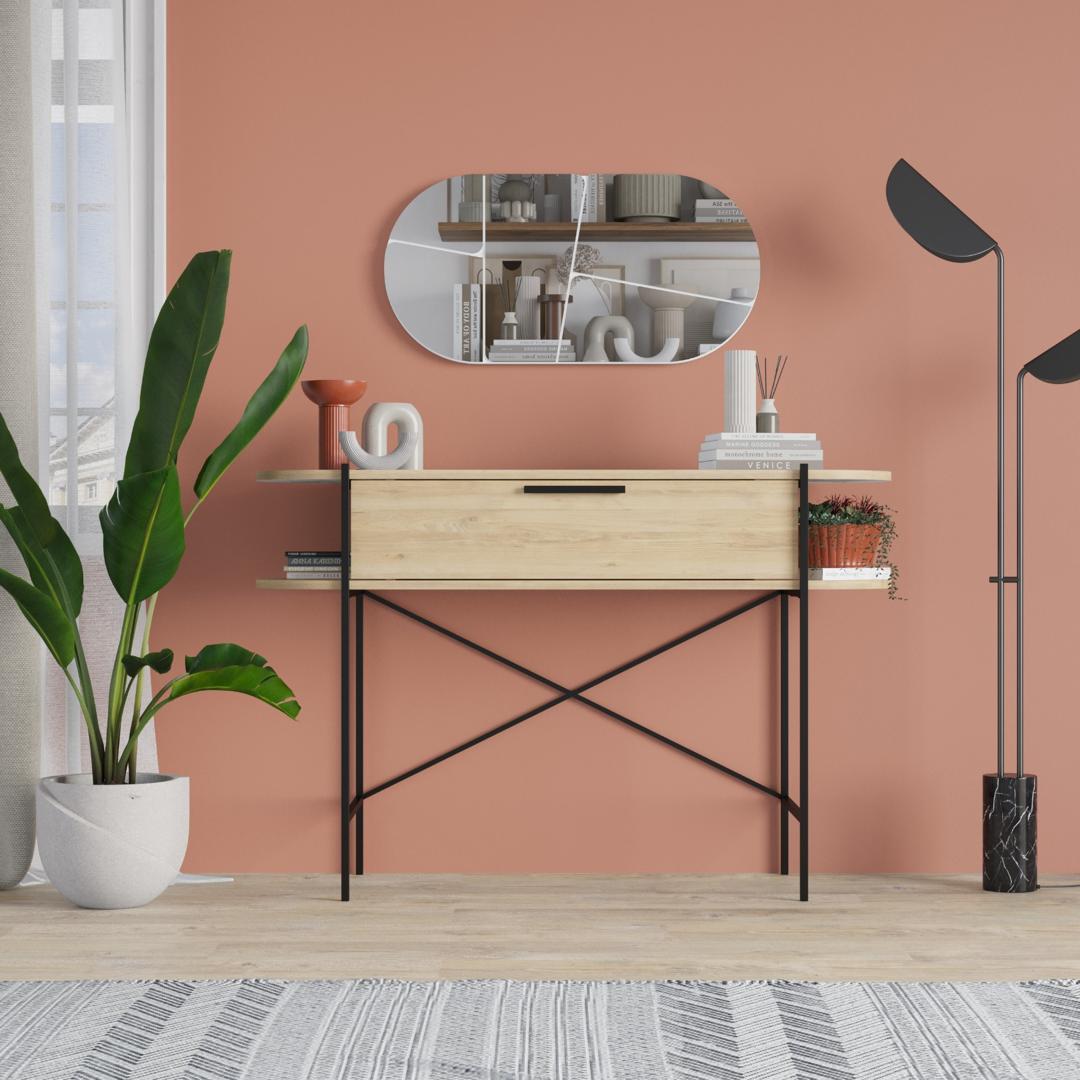 OTIS CONSOLE AVEC ET SANS MIROIR  L130 CM