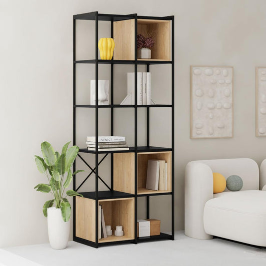 VALE MIDI BOOKCASE SILKY BLACK SAPPHIRE OAK