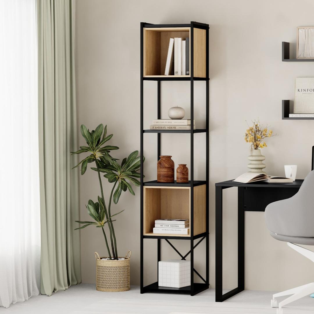 VALE MINI BOOKCASE SILKY BLACK SAPPHIRE OAK
