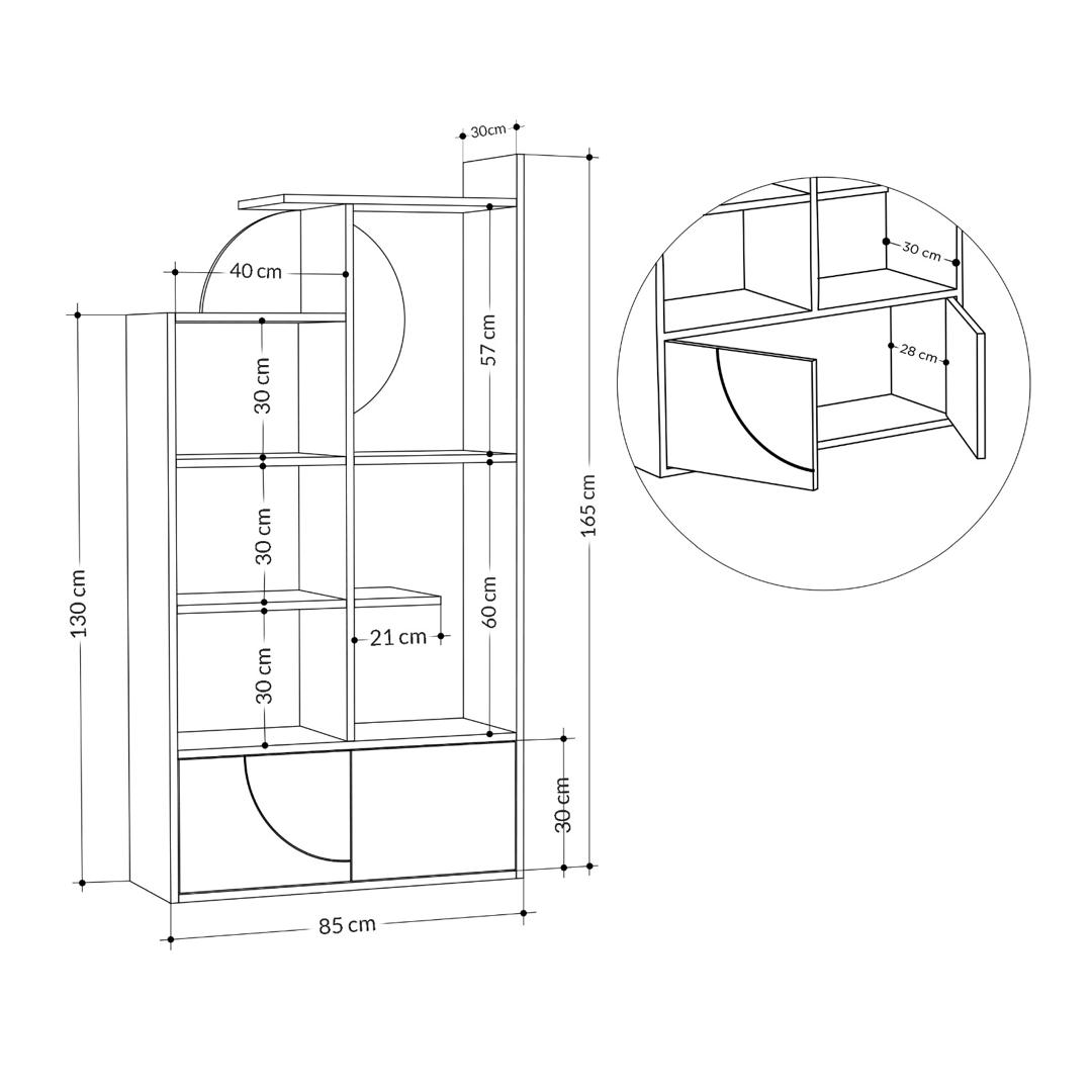 HALF BOOKCASE