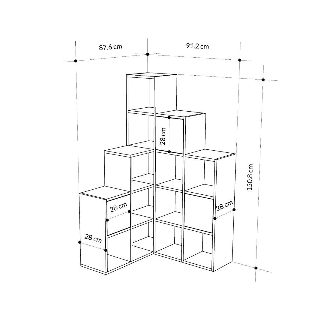 PALEO CORNER BOOKCASE