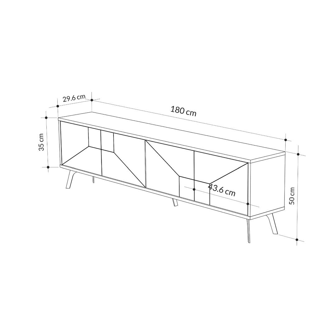 DUNE TV STAND LIGHT MOCHA