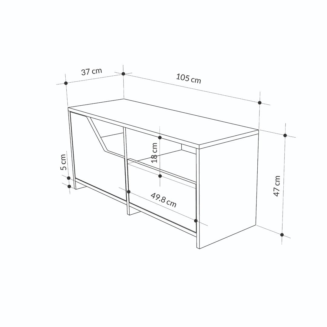 NEXUS SHOE CABINET RETRO GREY WHITE