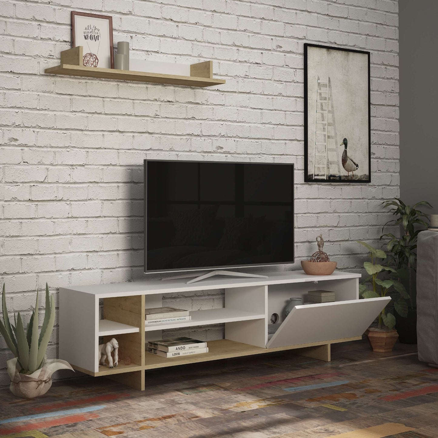 STOCKTON TV UNIT WHITE