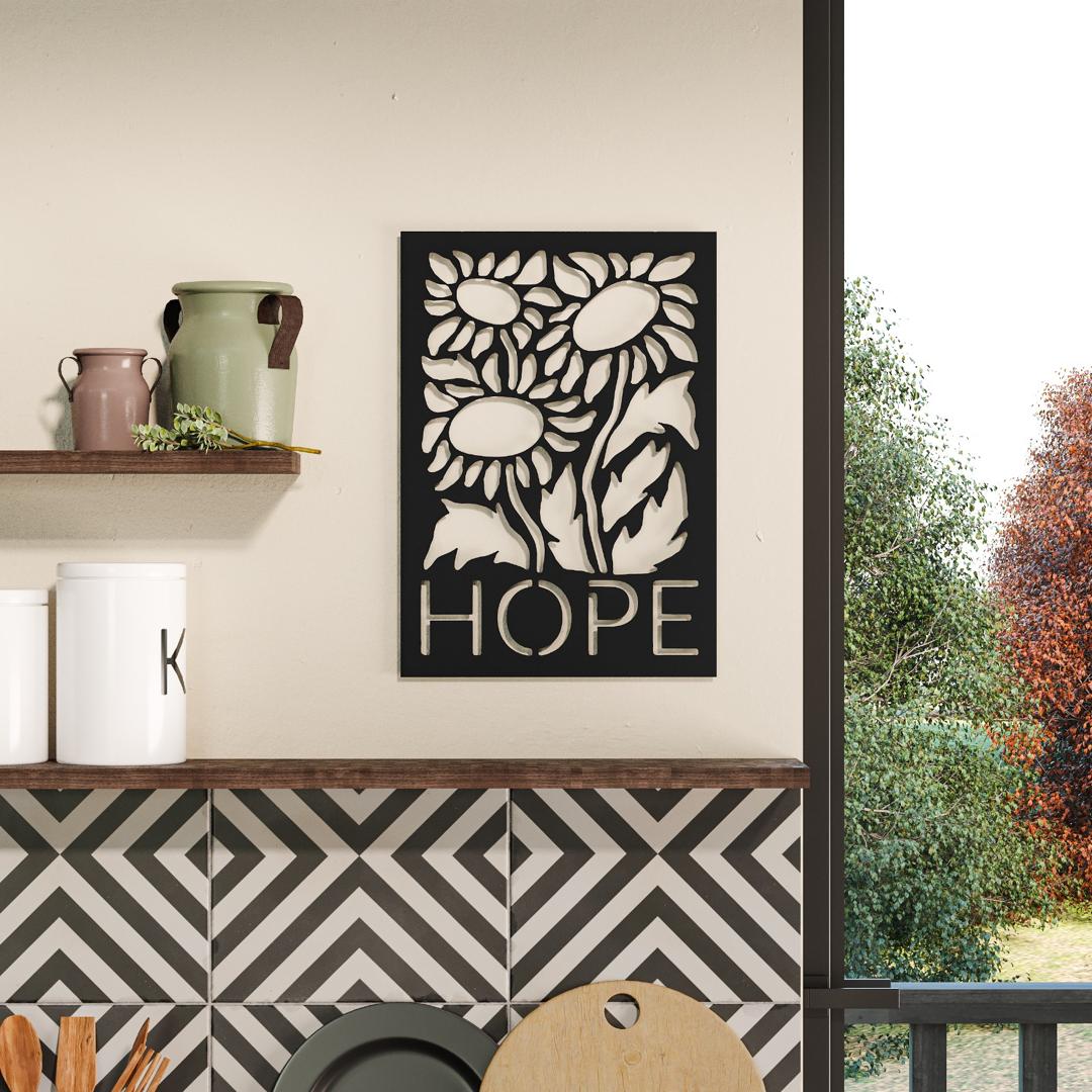 METAL DECORATIVE HOPE BLACK