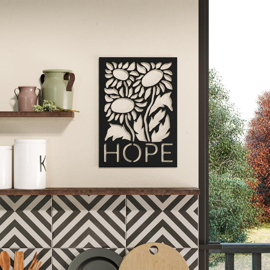 METAL DECORATIVE HOPE BLACK