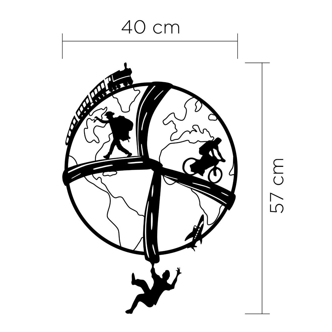 METAL WALL ART FREE SOUL BLACK
