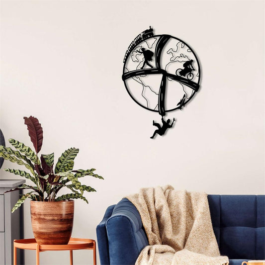 METAL WALL ART FREE SOUL BLACK
