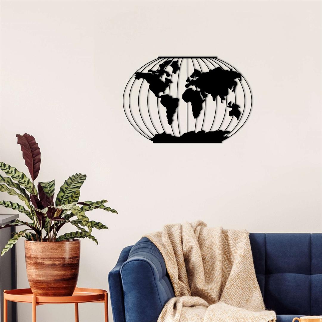 METAL WALL ART MERIDIAN BLACK