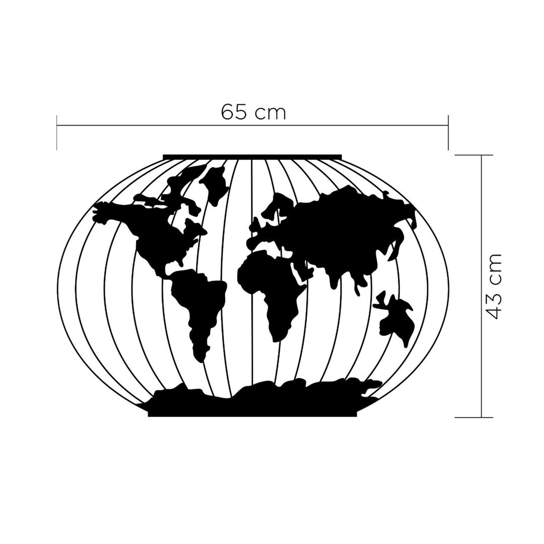 METAL WALL ART MERIDIAN BLACK
