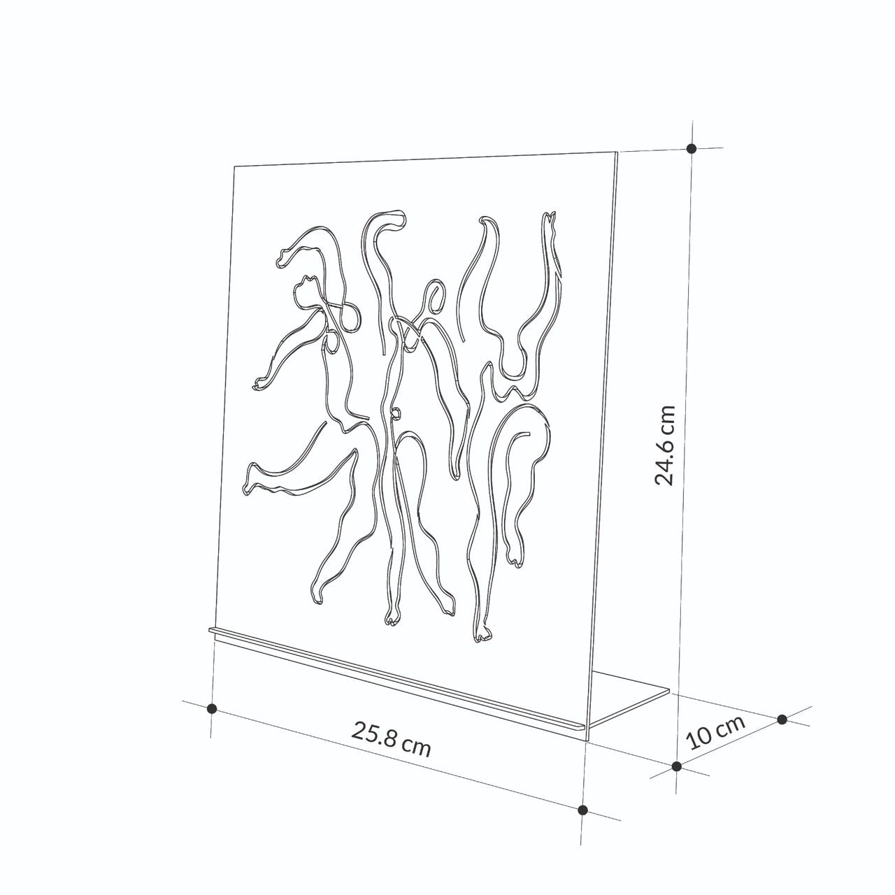 DANCING LADIES DECORATIVE OBJET BLACK