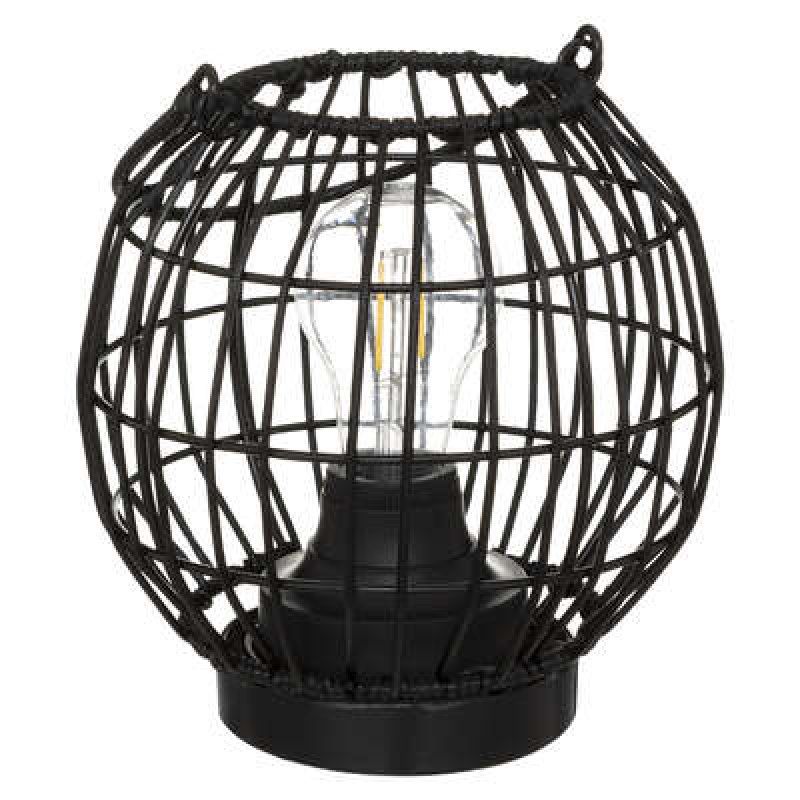 LAMPE BOULE ROTIN