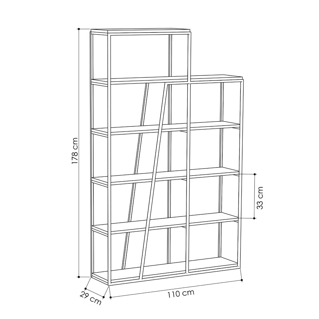 PAL BOOKCASE LIGHT MOCHA