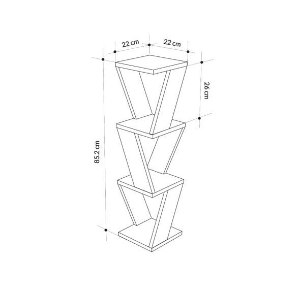 ZENA CORNER BOOKCASE
